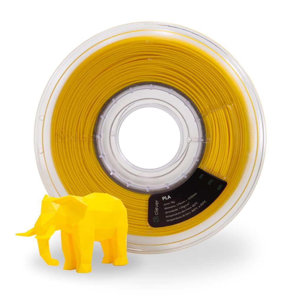 PLA Amarelo Premium | 1,75mm | 1 Kg | Cliever