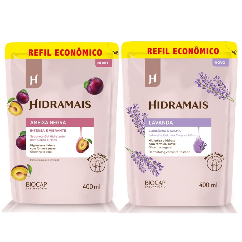 SABONETE REFIL 400ML - Hidramais (ESCOLHA O SEU)
