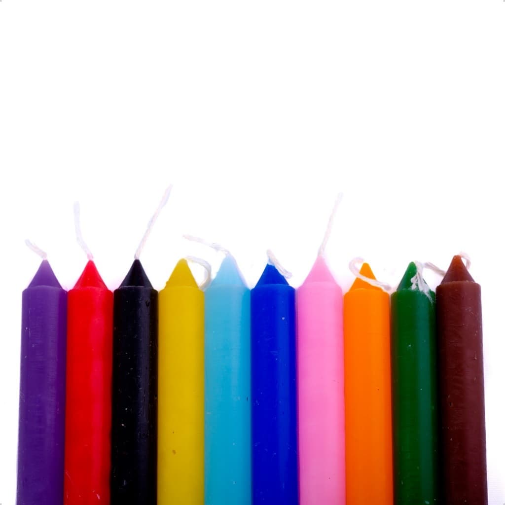 VELA PALITO COLORIDA 100% PARAFINA UNIDADE N6