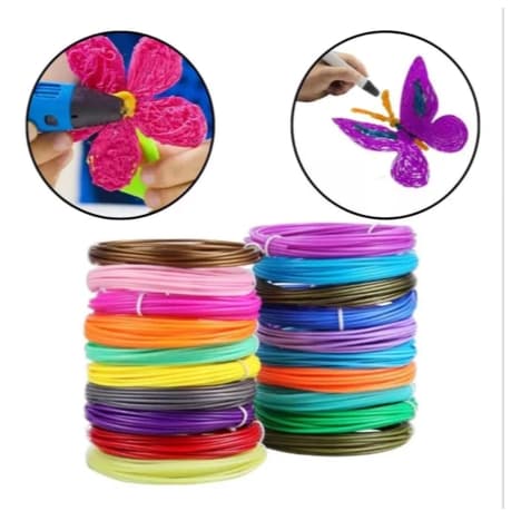 Refil Filamento Pla Kit 20 Cores 200 M Caneta 3d Impressora