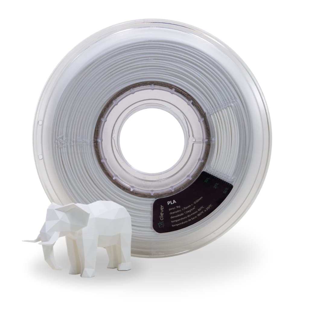 PLA Branco Premium | 1,75mm | 1 Kg | Cliever