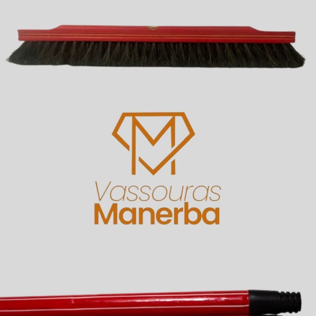 1 VASSOURA PELO NATURAL 60CM COM CABO