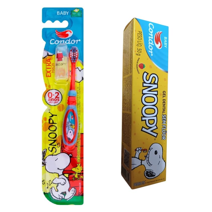 Escova + Gel Dental Snoopy Bebê 0 A 2 Anos Condor