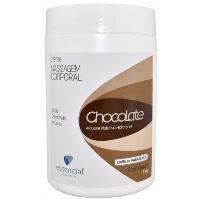 Creme Mousse De Chocolate Massagem Corporal 1kg - Essencial Cosméticos