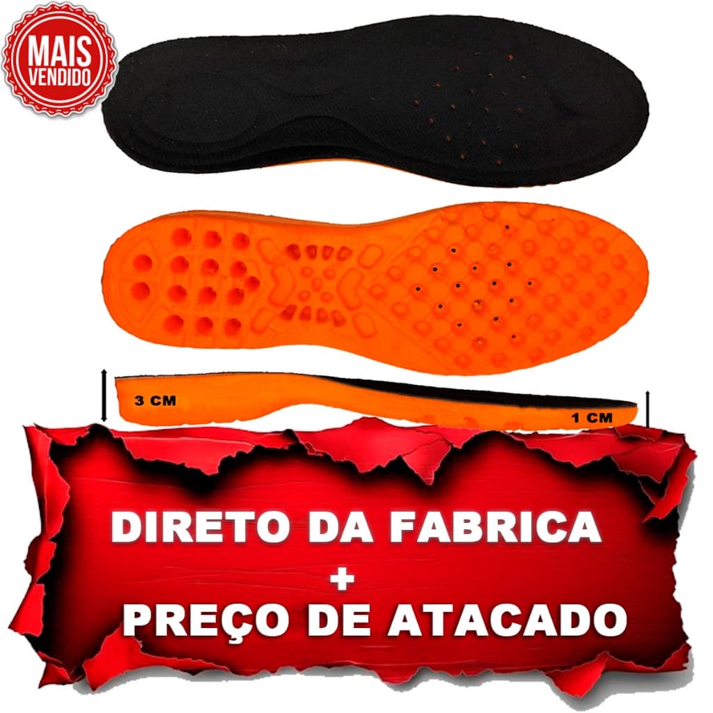 Palmilha ortopédica de pu em gel anatômica anti impacto confortável para esporão
