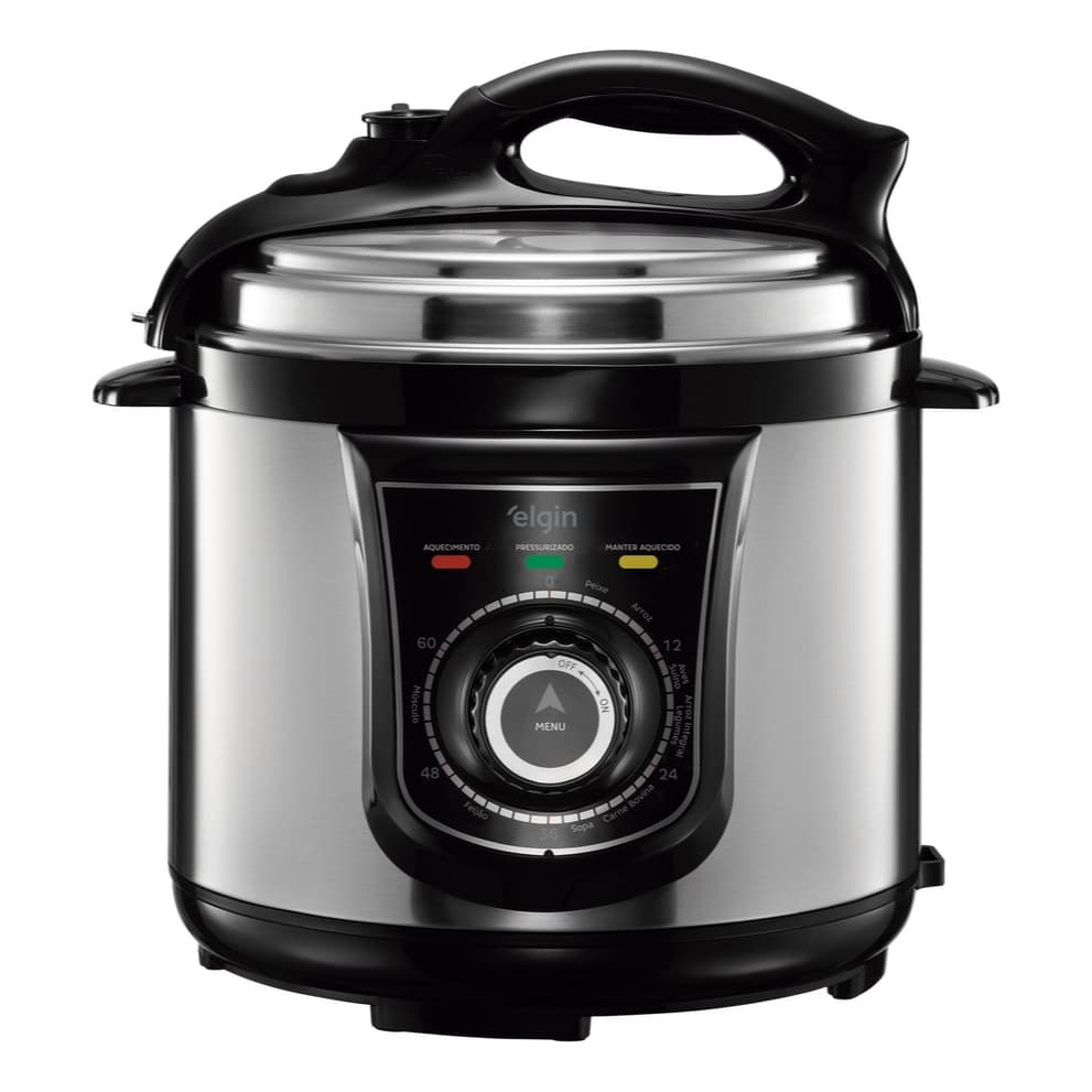 Panela de Pressão Elétrica 4L Elgin PPR10 840W Inox