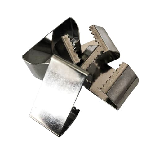 100 Chapinhas Dentada Garra Para Cordão De 25mm Fixador LA