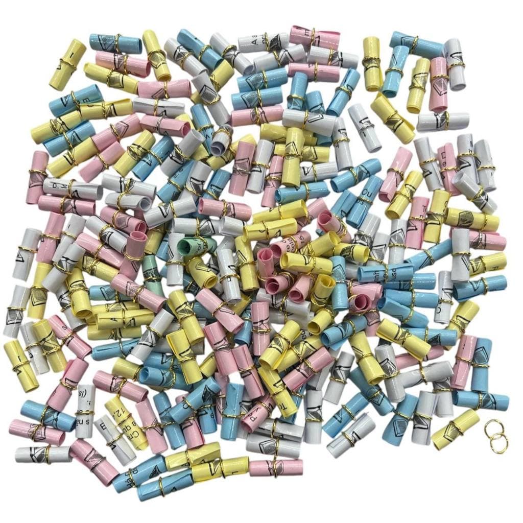 600 Versículos bíblicos enroladinho bíblia pacote com 600 unidades  7x2 papel dobrável envernizado