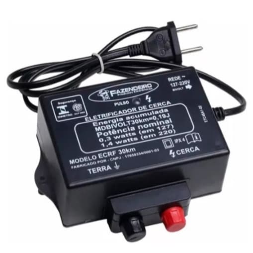 Eletrificador  Cerca Rural 30 km Bivolt