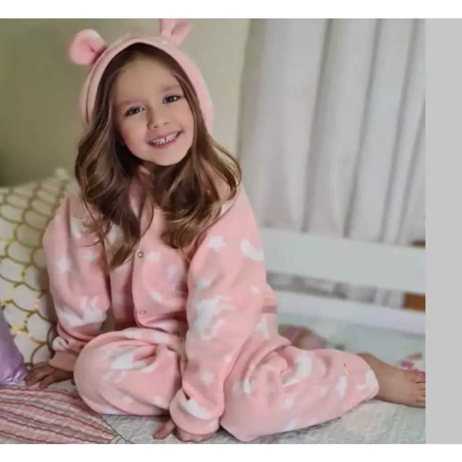 macacão infantil plush com capuz e orelhinhas-roupa de inverno masculino e feminino
