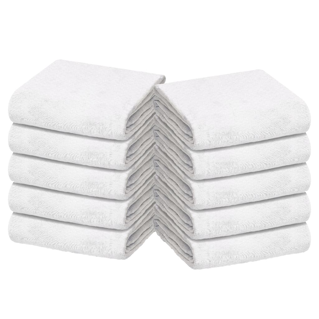 Pacote com 10 Fraldas de Pano Luxo Lisa Branca Marca Minasrey  Bebês e Recém-Nascidos 70cm x 70cm - 100% Algodão Tecido