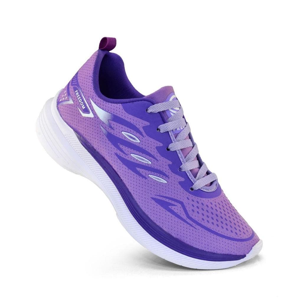 Tenis Feminino Escolar Academia Original FREEDOM Corrida Caminhada Lançamento LILAS VIOLETA