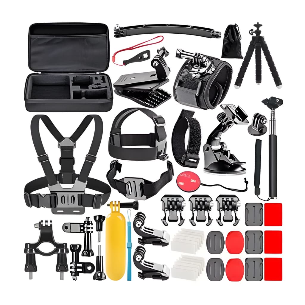Kit Acessórios Compatível C/ Gopro 9/10/11/12/13 Black Dji Osmo 4k Action 4K 2024 50pcs