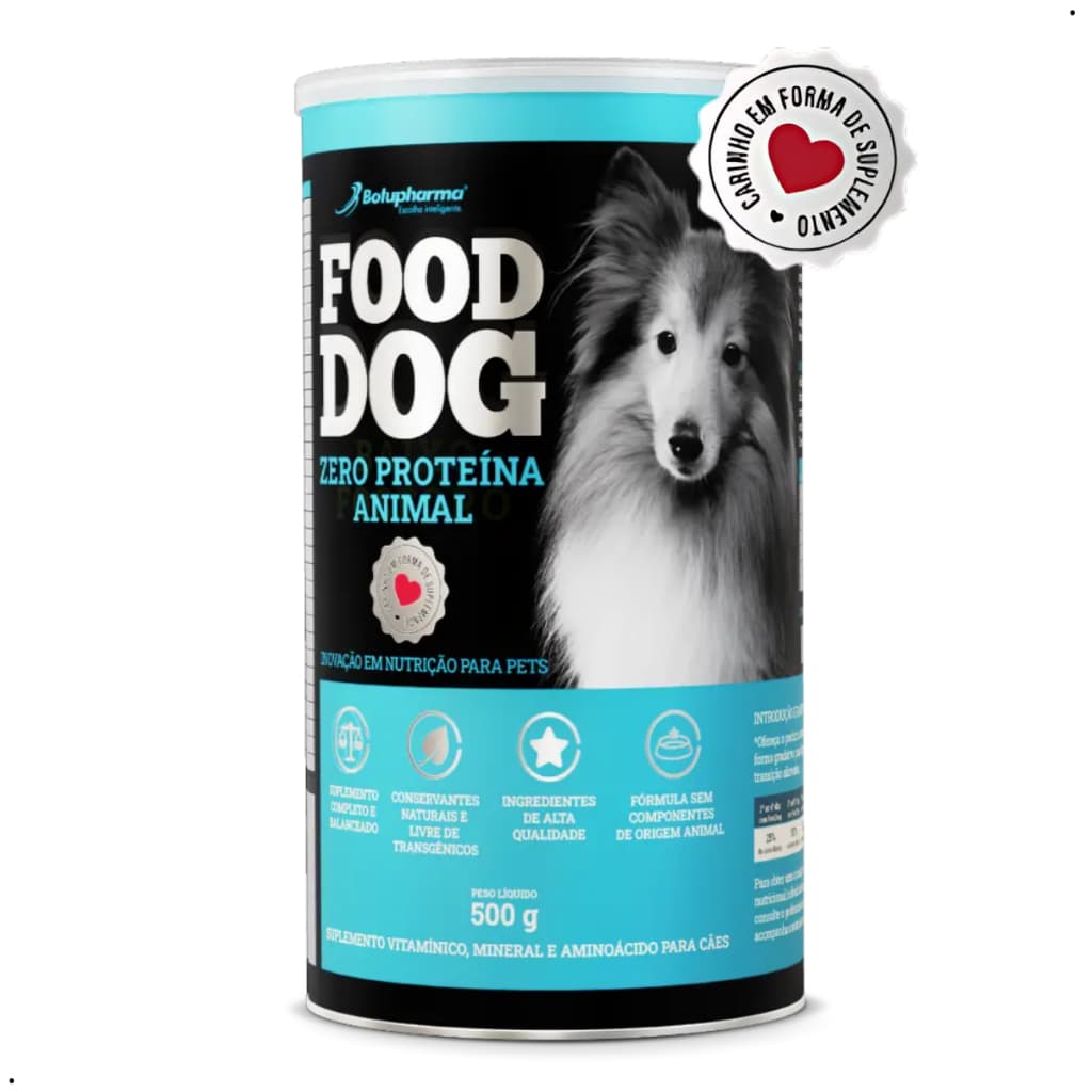 Food Dog Zero Proteína Animal 500g - Suplemento Vitamínico, Mineral e Aminoácido para Cães
