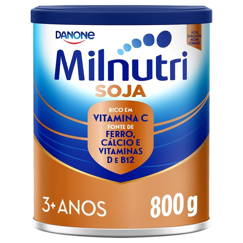 Fórmula Infantil Milnutri Soja 800g – Fórmula Infantil 3+ Anos Danone | Envio Imediato