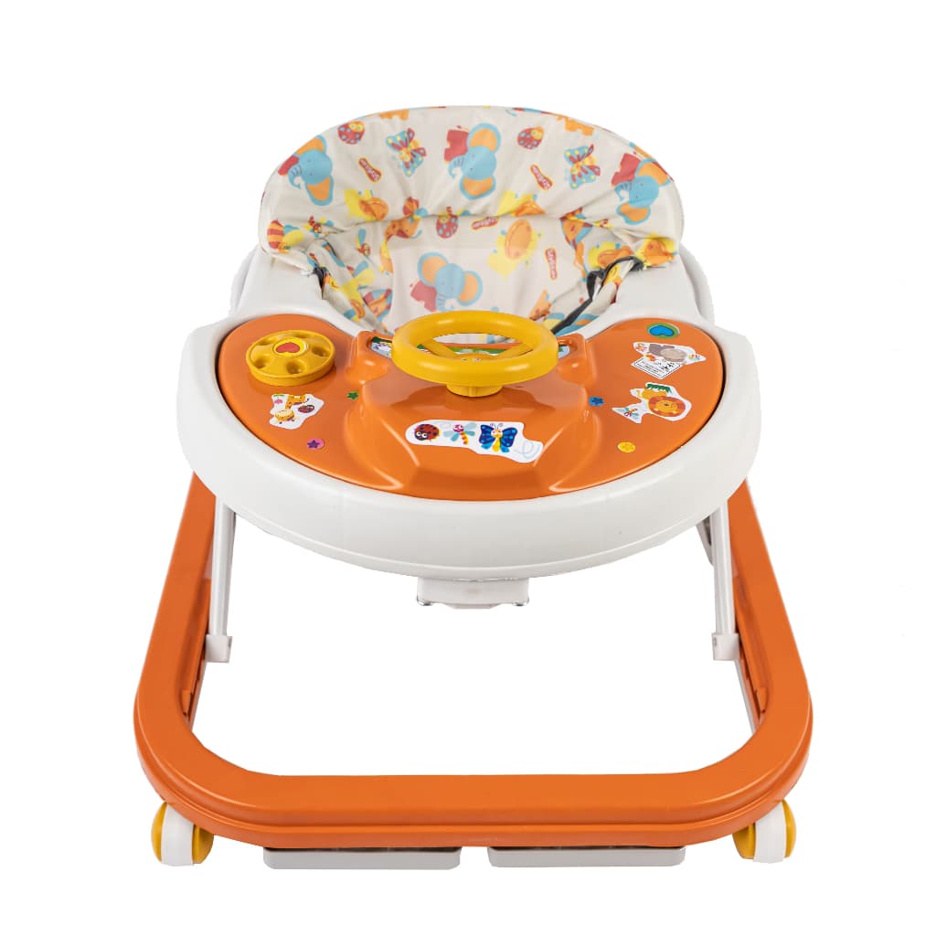 Andador Infantil Laranja Para Bebê e criança Sonoro Menino Menina Styll Baby seguro com selo do imetro