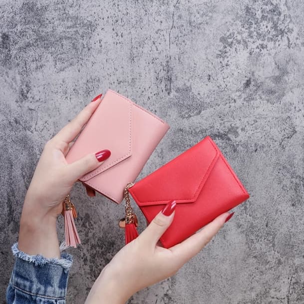 Crazy bag Carteira Feminina Pequena Porta-Cartões De Visita Com Clipe Curto Bolsa