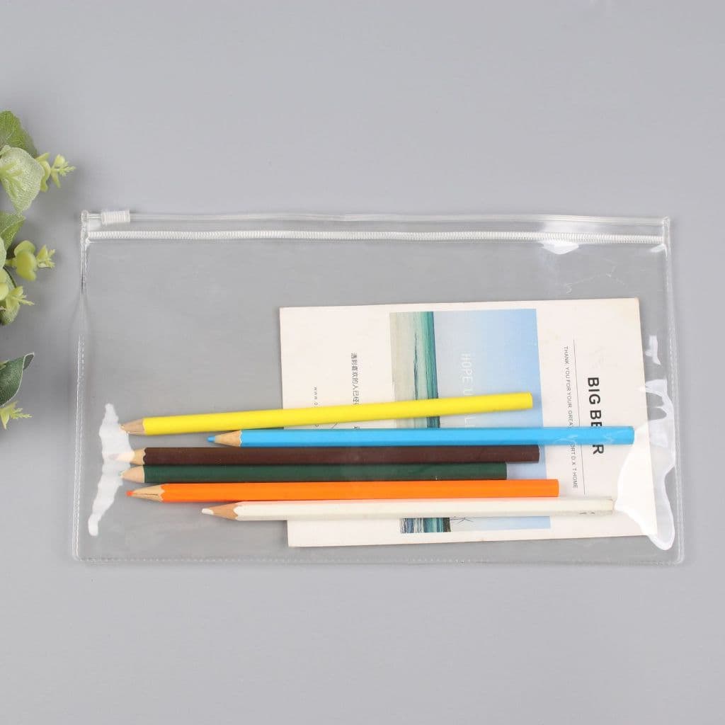 Estojo zip zap transparente e fosco multiuso com 10, 20 ou 50 unidades