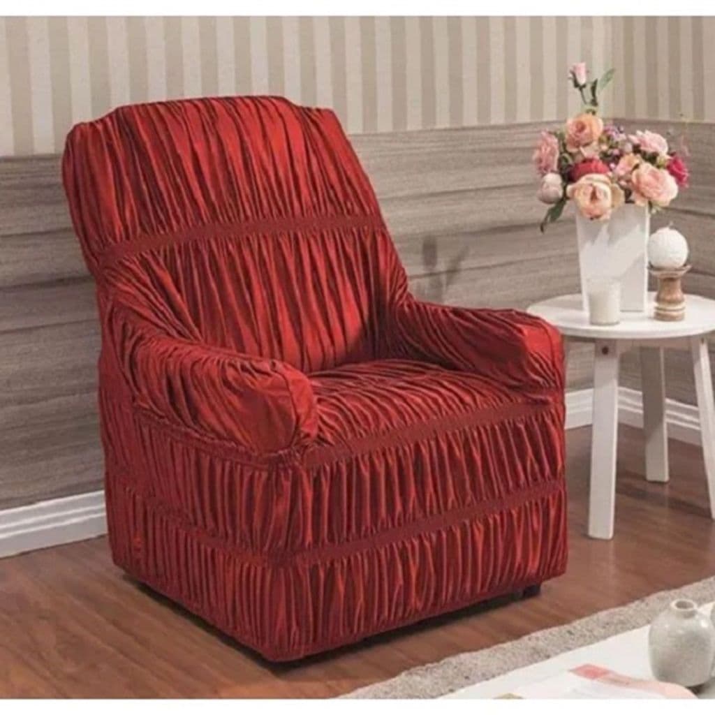 CAPA PARA SOFÁ/POLTRONA DO PAPAI DE 1 LUGAR ELASTICADA EM MALHA/HELANCA 100%POLIÉSTER