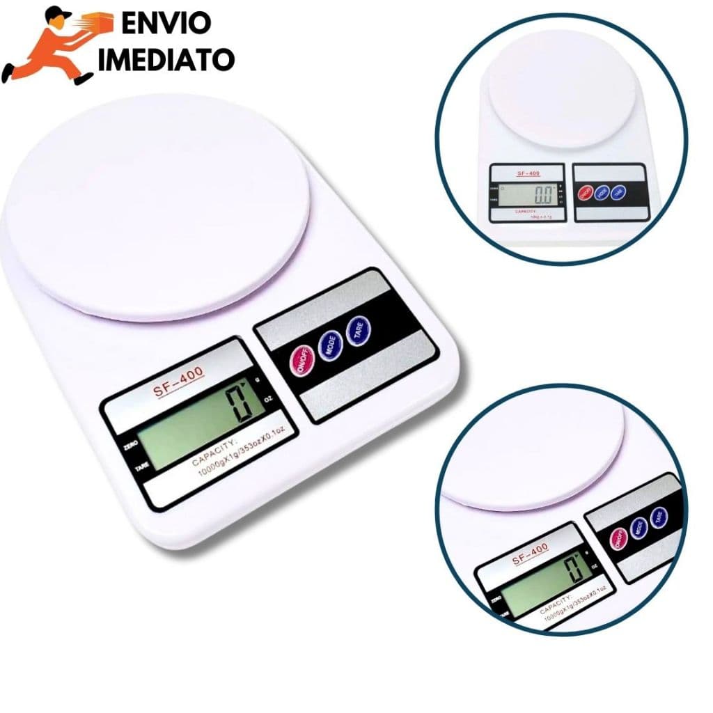 Balança Digital de Cozinha com Precisão de Até 10kg e Escala de 1 Grama para Nutrição e Dieta