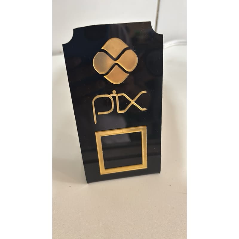 Placa Pix Pagaemento Qrcode de mesa balcão