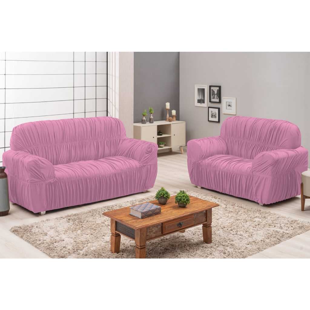 CAPA DE SOFÁ ELASTICADA 3 E 2 LUGARES EM MALHA/HELANCA 100%POLIÉSTER À PRONTA ENTREGA