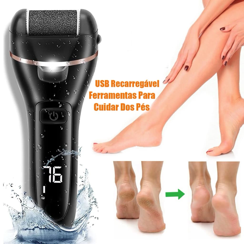 Lixa eletrica para pés Removedor de Calos Esfoliante Elétrico 3 em 1 Profissional Premium