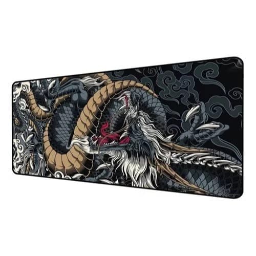 Mouse Pad gamer extra grande 90x40 Dragão azul profissional