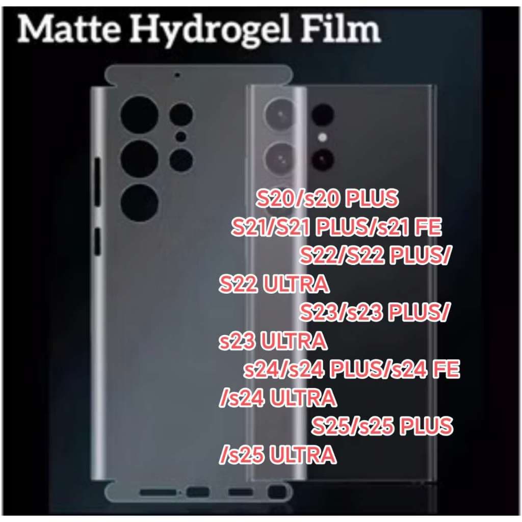 pelicula hydrogel TRASEIRA HD/FOSCA para samsung SERIE S/ s22/s23/s24/s25/S26 ultra
