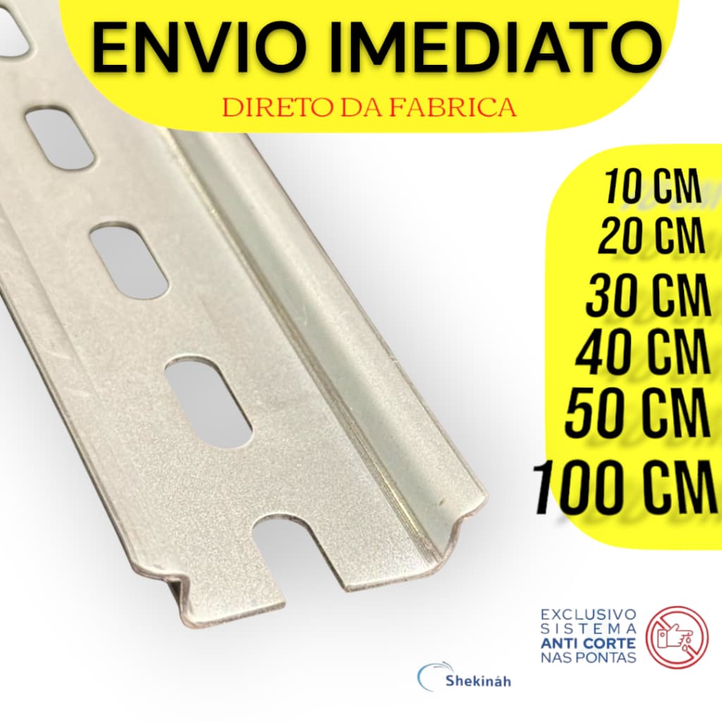 Trilho Din PERFURADO Para Disjuntor