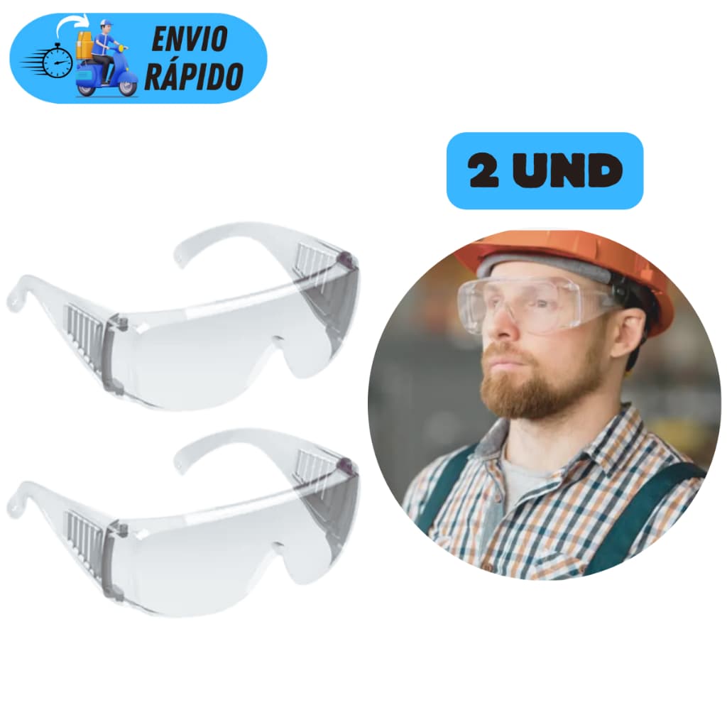 KIT 2 ÓCULOS DE PROTEÇÃO SOBREPOR INCOLOR VALEPLAST SEGURANÇA PARA TRABALHO ANTI RISCO COM CA NATAL