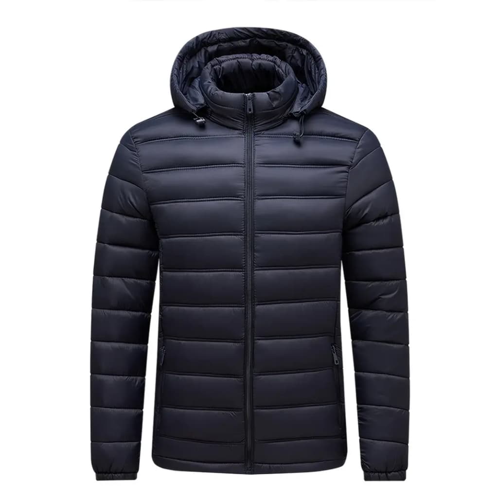 Jaqueta Bobojaco Impermeável Nylon Puffer Masculino com Capuz  Removivel