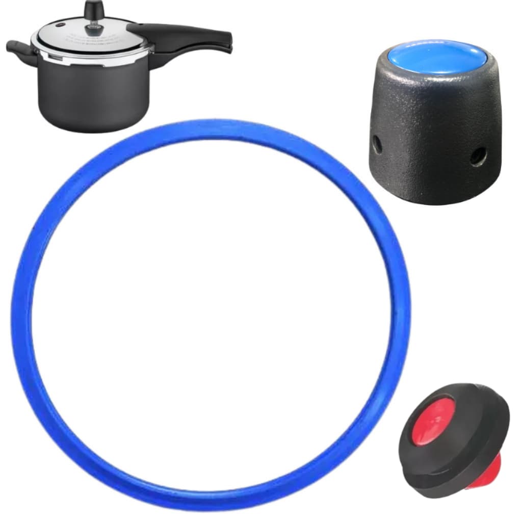 3 PÇS P/ Reparo Panela De Pressão Tramontina Vancouver Borracha Vedação + Pino + Válvula Segurança