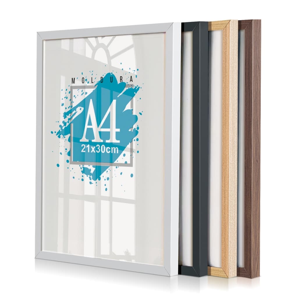 Quadro Moldura A4 21x30 Porta Retrato Com Vidro Certificado