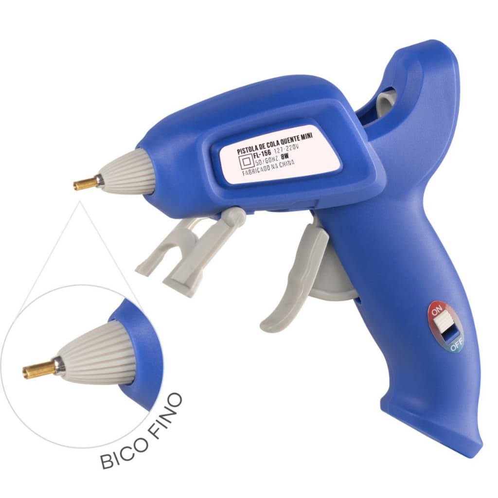 Pistola de Cola Quente Mini Linha Premium artePunto & Progresso Bico Fino Bivolt 7.0 mm