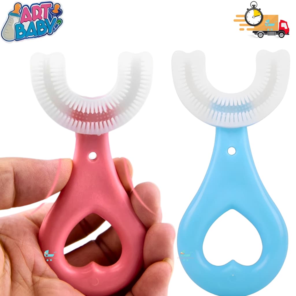 Escova De Dente Infantil Crianças  Bebê Em Forma de U 360 Graus 2 a 6 Anos – Zein