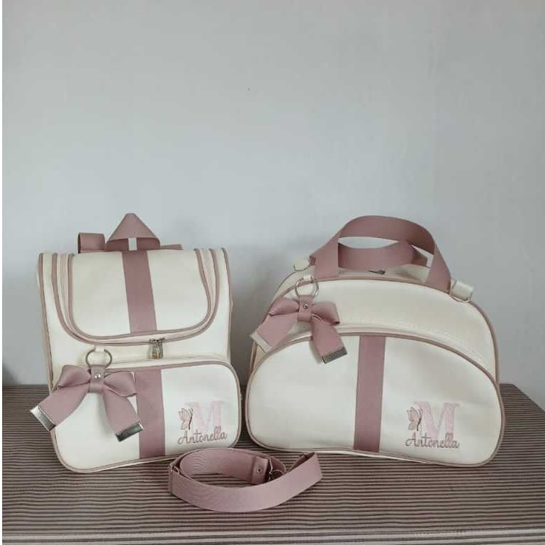 Kit maternidade contém mala g e mochila 2 em 1 personalização  grátis personalizamos com nome ou iniciais.