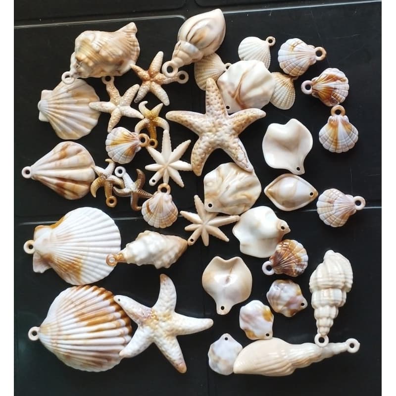 Pingentes conchas fundo do mar  mesclado para montagem de colares ,brincos e artesanato em geral.