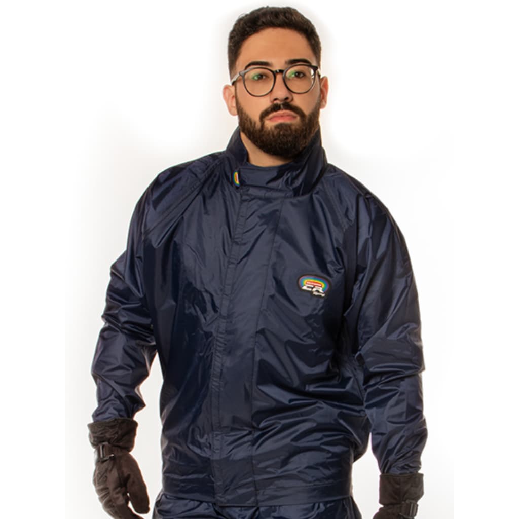 Blusa Capa de Chuva Masculino - Azul - Cinza - Preto