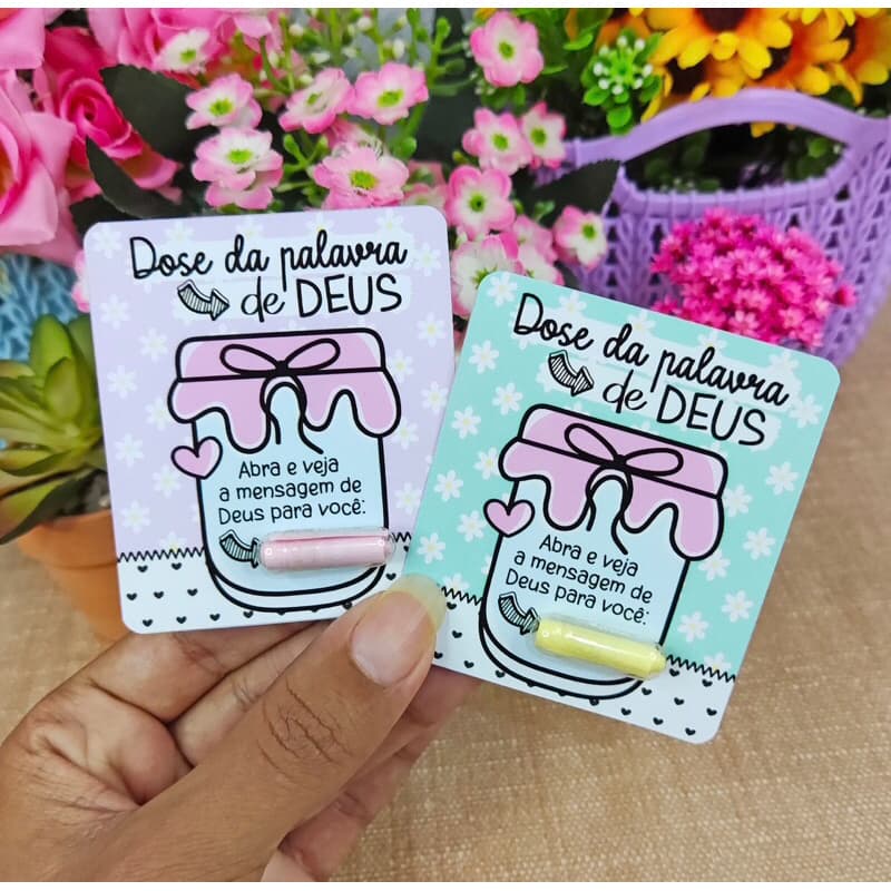 Card + cápsula Motivacional - mimo brinde