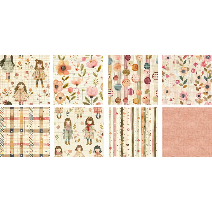 Tecido Tricoline Digital 100% Algodão -  Urban Dolls 50x75 cm