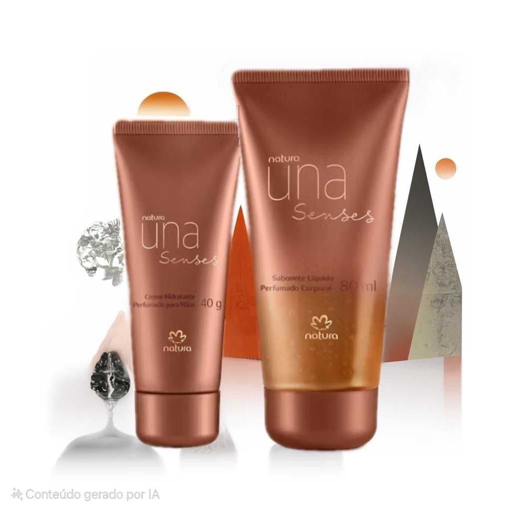 Kit Una Senses Creme de Mãos 40g E Sabonete Líquido 80ml EXCLUSIVO Natura