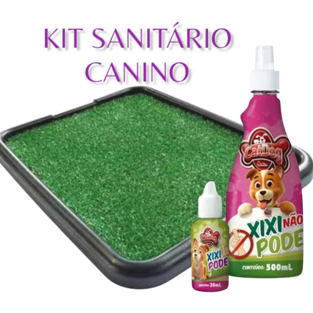 Sanitário Pet Grama Canino + Educador Canino Cat Dog  Banheiro Tapete Higiénico Cães Pet
