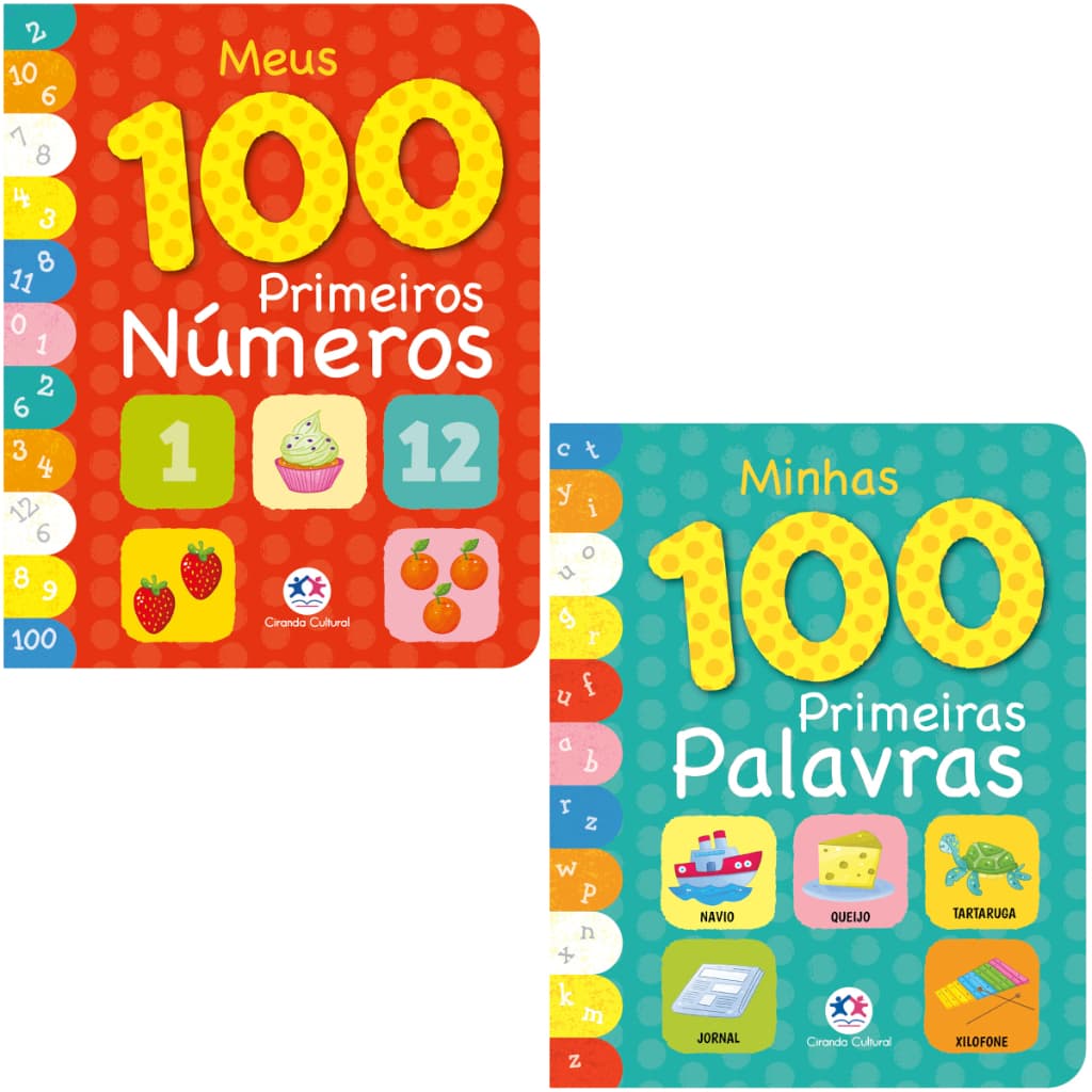 Livro infantil Bebê Minhas 100 Primeiras Palavras  / Meus 100 Primeiras Números - Ciranda Cultural