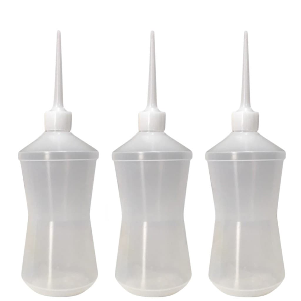 Kit 3 Almotolia Para Banho e Tosa Frasco Diluidor/Misturador c/ Bico Aplicador 500ml