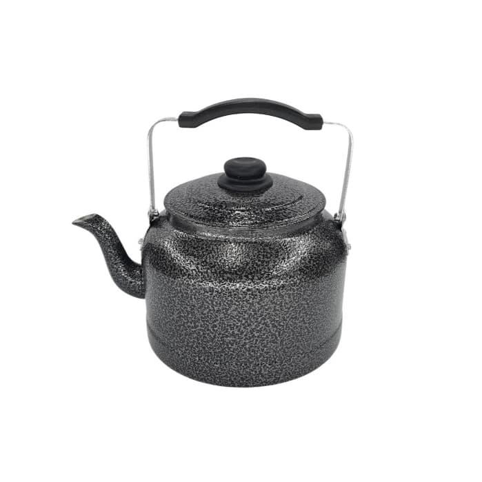 Chaleira De Alumínio Grande 3,0 Litros Nr 20 Com Tala na cor Cinza Craqueado