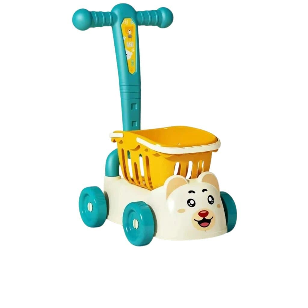 Andador Infantil Interativo e Educativo Com Cesto de Comidinhas Menino e Menina