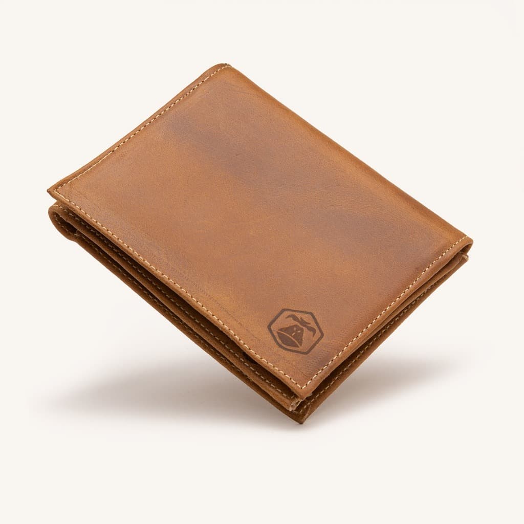 Carteira Masculina De Couro 100% Legitimo Slim Modelo L Abertura Para CNH