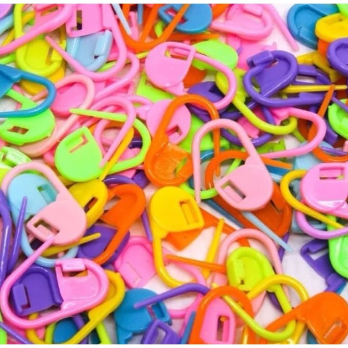 Cadeados Marcadores De Plástico Crochê e Tricô de Ponto Coloridos