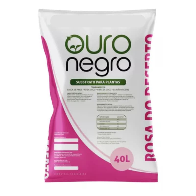 Substrato Rosa Do Deserto Ouro Negro - 40L